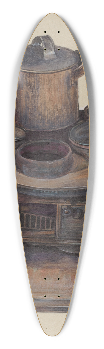Mina Lowry - Toy Stove 39.3 inch art pintail longboard deck