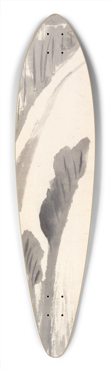 Min Zhen - Banana Plants 39.3 inch art pintail longboard deck