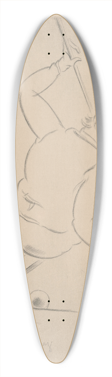 Mommie Schwarz - Jan Sluyters 39.3 inch art pintail longboard deck