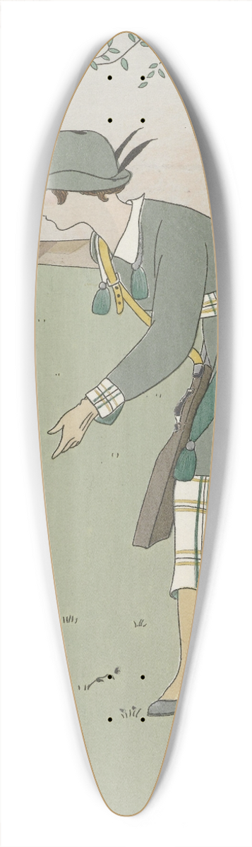 Monogrammist MFN - Costume de Chass 39.3 inch art pintail longboard deck