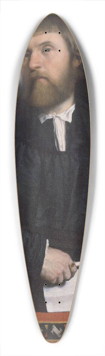 Moretto Da Brescia - Portrait of a Man 39.3 inch art pintail longboard deck