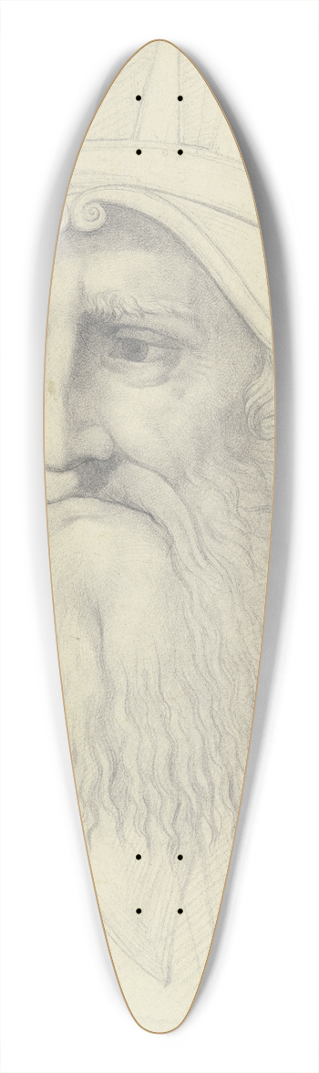Moritz Daniel Oppenheim - Knig David aus Raffaels Disputa 39.3 inch art pintail longboard deck