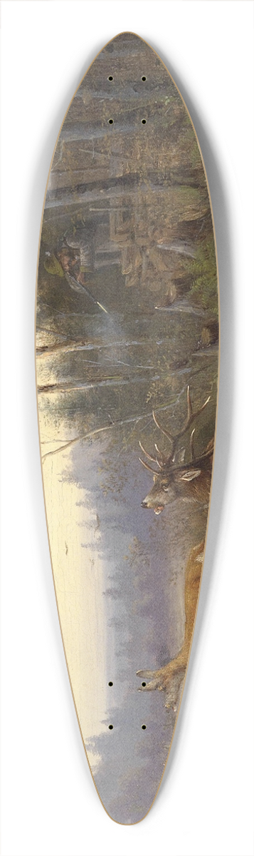 Moritz Mller - Hirschjagd 39.3 inch art pintail longboard deck