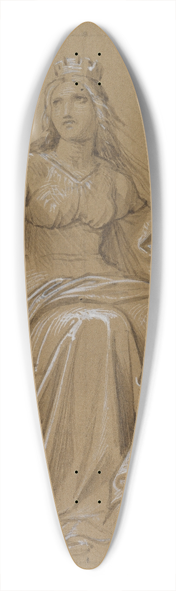 Moritz von Schwind - Allegorie der Stadt Nrnberg 39.3 inch art pintail longboard deck