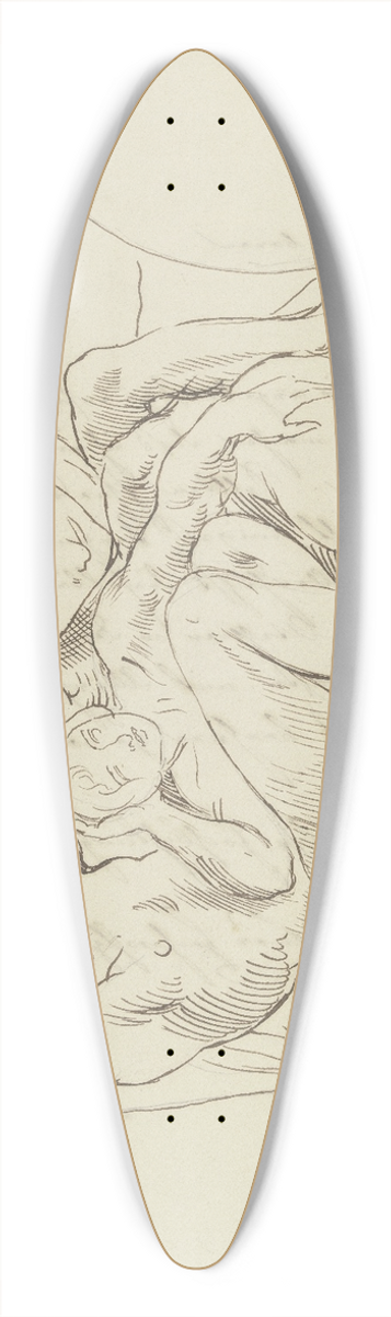 Moritz von Schwind - Kompositionsaufgabe; Drei Figuren in den angegebenen Raum zu bringen, zugleich mit seinen Schlern gelst. 39.3 inch art pintail longboard deck