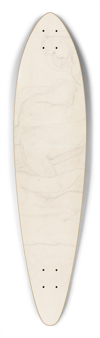 Moritz von Schwind - Personifikation der Flsse Neckar und Main im Rheinbild als Halbakte 39.3 inch art pintail longboard deck
