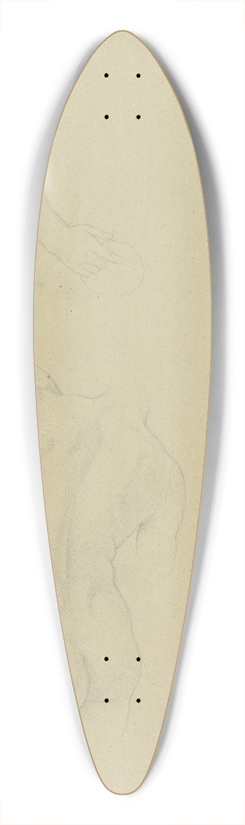 Moritz von Schwind - Personifikation des Neckars im Rheinbild als mnnlicher Rckenakt 39.3 inch art pintail longboard deck