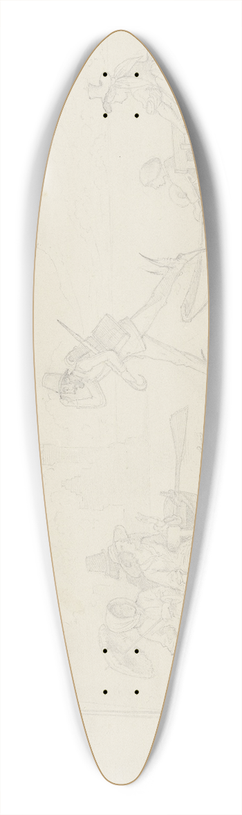 Moritz von Schwind - The Sea Monster 39.3 inch art pintail longboard deck