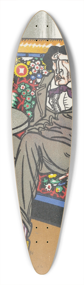 Moriz Jung - The Man of Letters 39.3 inch art pintail longboard deck