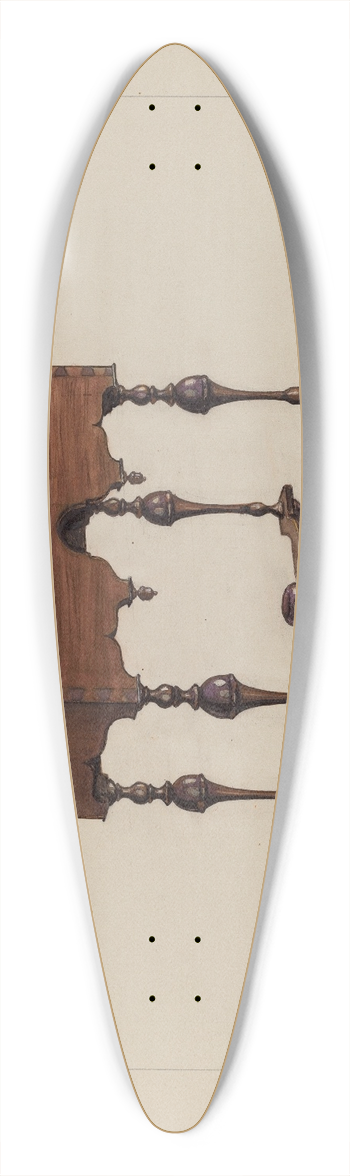 M. Rosenshield-von-Paulin - Slate-top Table 39.3 inch art pintail longboard deck