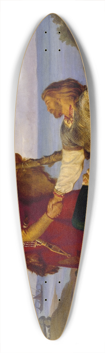 Mrten Eskil Winge - Hjalmar Parting From Orvar Odd After The Fight on Sams 39.3 inch art pintail longboard deck