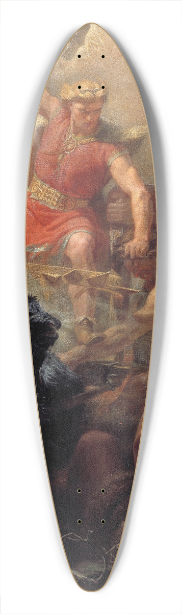 Mrten Eskil Winge - Tors Fight With The Giants 39.3 inch art pintail longboard deck