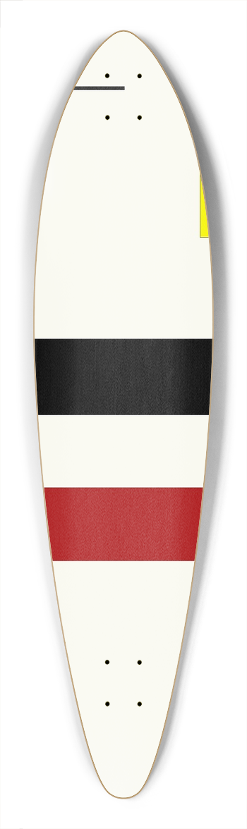 Myriam Thyes - Four irregular spaces 39.3 inch art pintail longboard deck