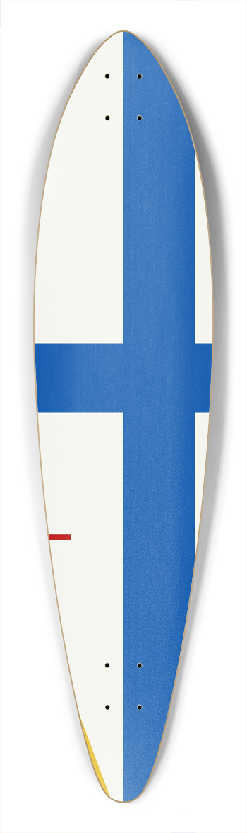 Myriam Thyes - Four spaces with a broken cross 39.3 inch art pintail longboard deck
