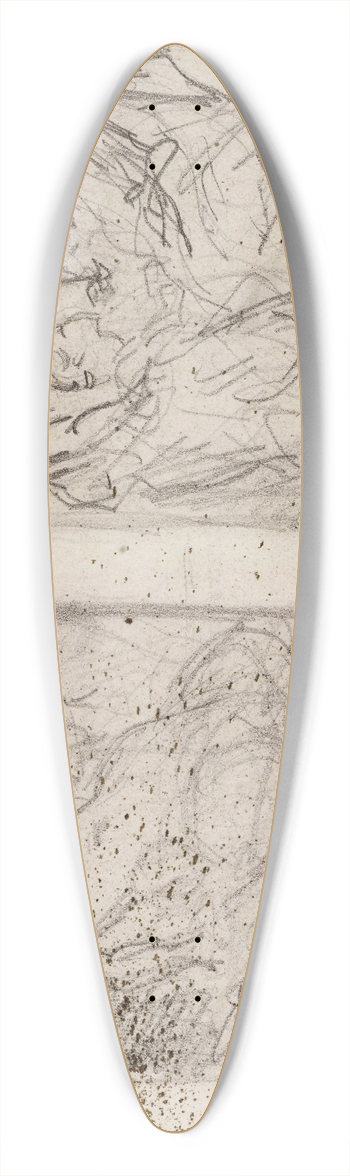 Narcisse-Virgile Diaz de La Pea - Deux esquisses pour des compositions 39.3 inch art pintail longboard deck