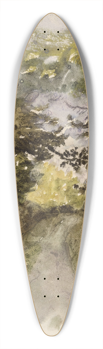 Narcisse-Virgile Diaz de La Pea - Route en fort 39.3 inch art pintail longboard deck