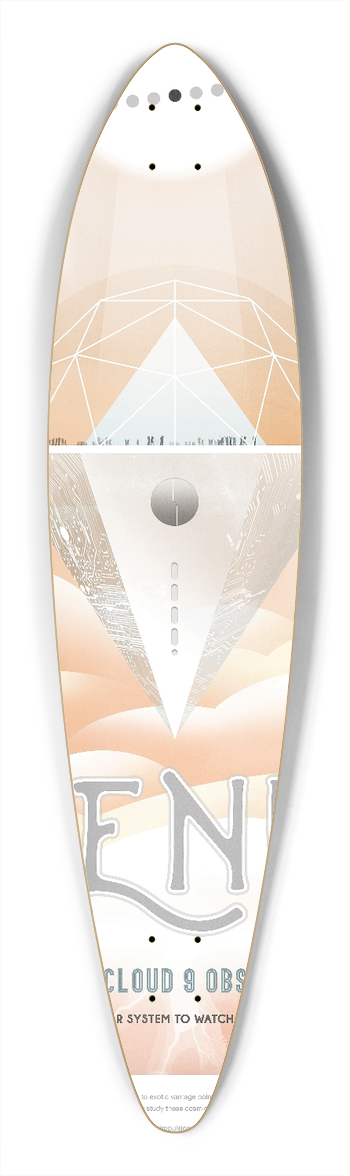 NASA - Venus 39.3 inch art pintail longboard deck