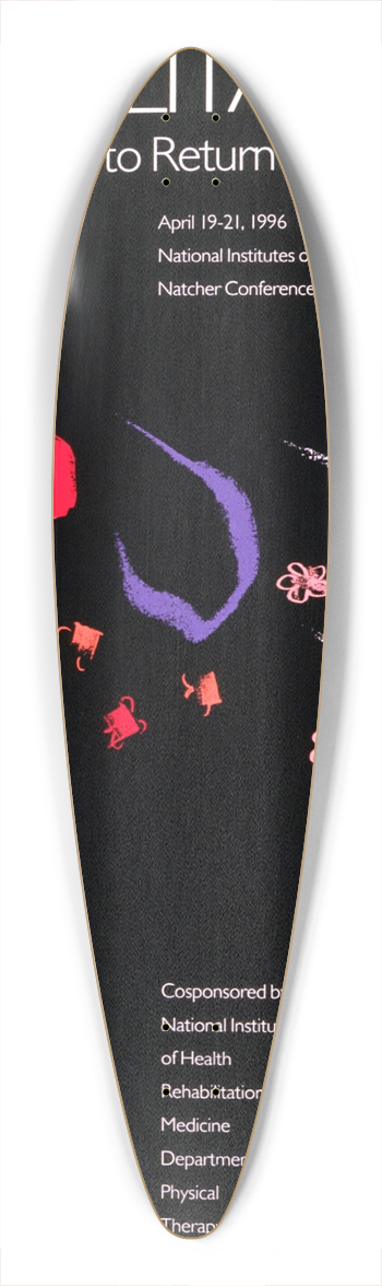 National Institutes of Health - Cancer rehabilitation 39.3 inch art pintail longboard deck