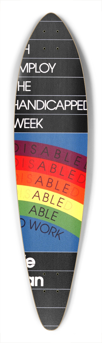 National Institutes of Health - NIH Employ the Handicapped Week 39.3 inch art pintail longboard deck