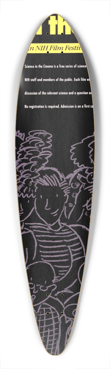 National Institutes of Health - Science in the cinema 39.3 inch art pintail longboard deck