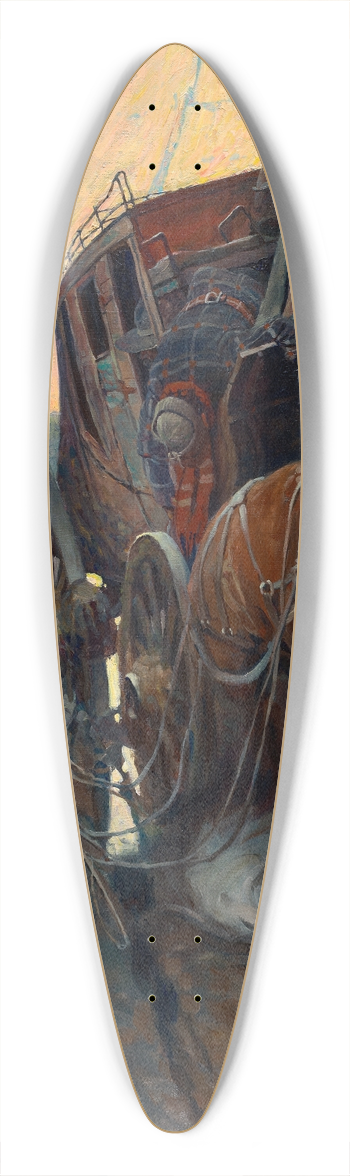 N. C. Wyeth - HandsUp 39.3 inch art pintail longboard deck