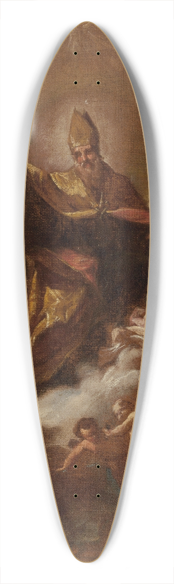 Neapolitan School - The Apotheosis of a Bishop Saint 39.3 inch art pintail longboard deck