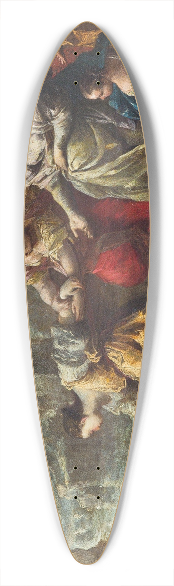 Neapolitan School - The Finding of Moses 39.3 inch art pintail longboard deck