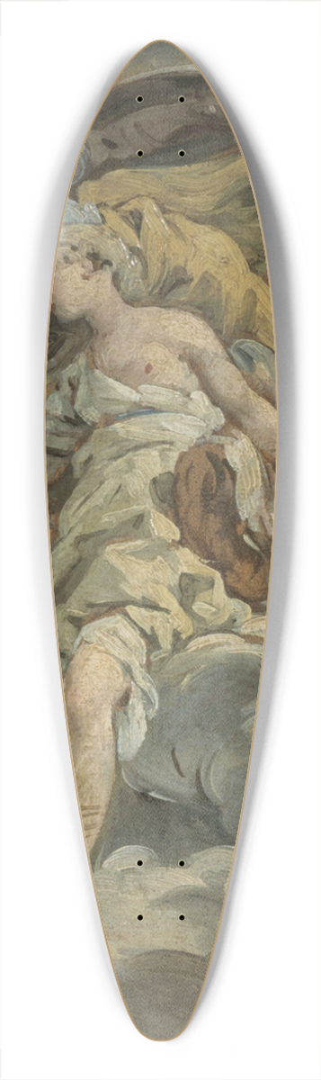 Nel Hall - Minerva and Peace 39.3 inch art pintail longboard deck
