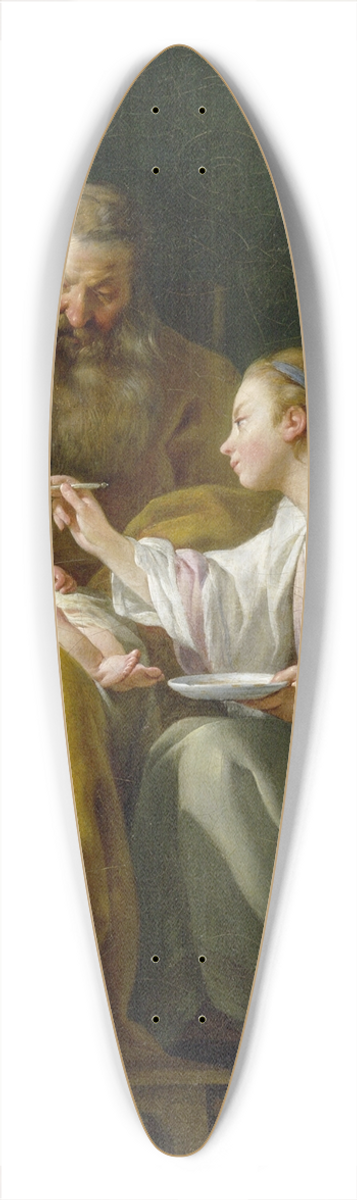 Nel Hall - The Holy Family 39.3 inch art pintail longboard deck