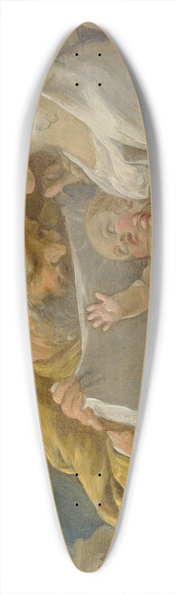 Nel Hall - The Holy Family 39.3 inch art pintail longboard deck