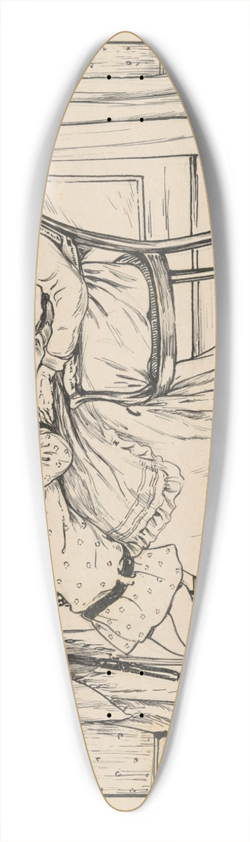Nelly Spoor - Meisje leunt tegen een oude vrouw in een interieur 39.3 inch art pintail longboard deck