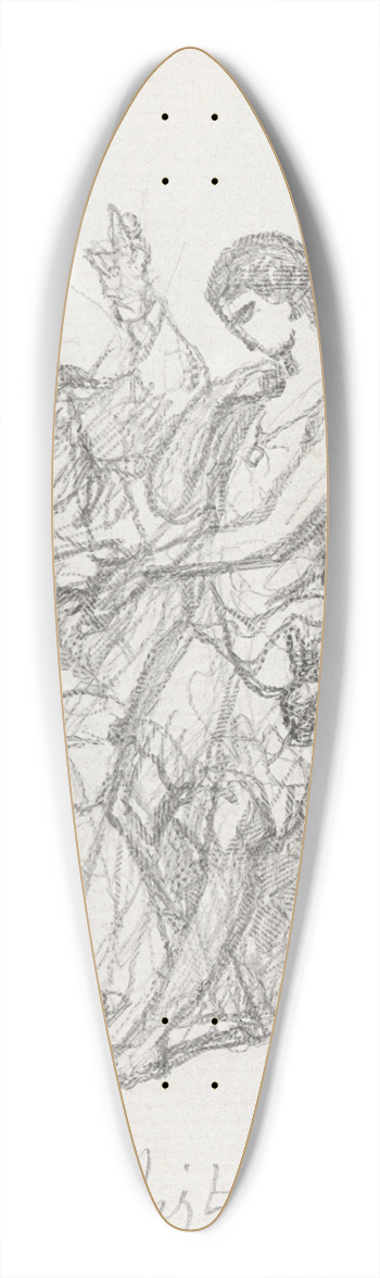 Nicaise De Keyser - Biblical Scene 39.3 inch art pintail longboard deck