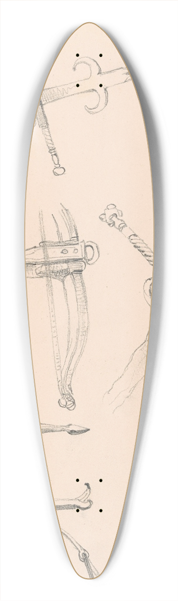 Nicaise De Keyser - Bow and Arrow, pe 39.3 inch art pintail longboard deck