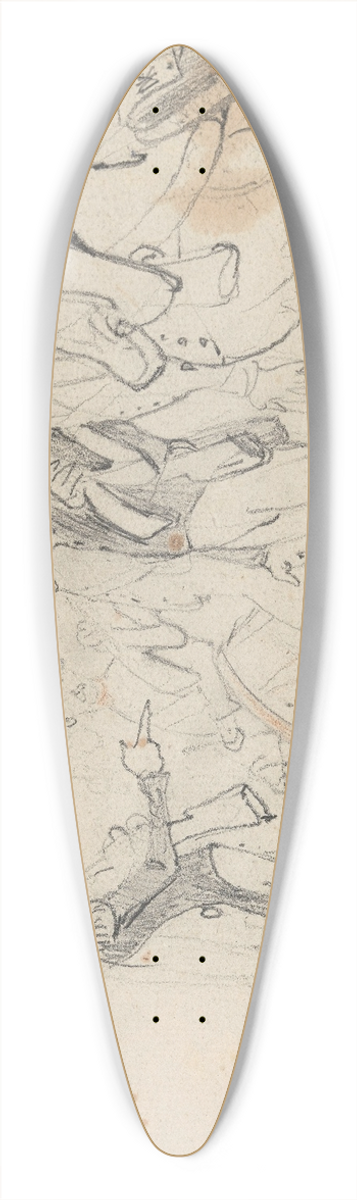 Nicaise De Keyser - Caricatures 39.3 inch art pintail longboard deck