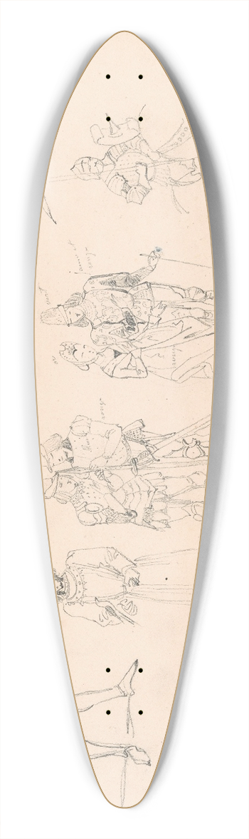 Nicaise De Keyser - Figures 39.3 inch art pintail longboard deck