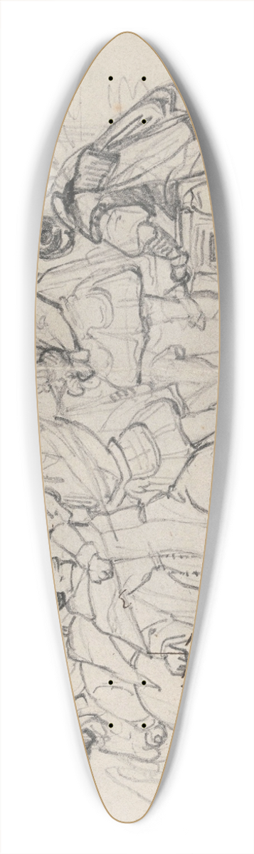 Nicaise De Keyser - Historical Scene 39.3 inch art pintail longboard deck