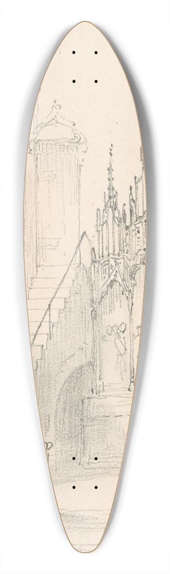 Nicaise De Keyser - Interior of a Church in Frankfurt 39.3 inch art pintail longboard deck