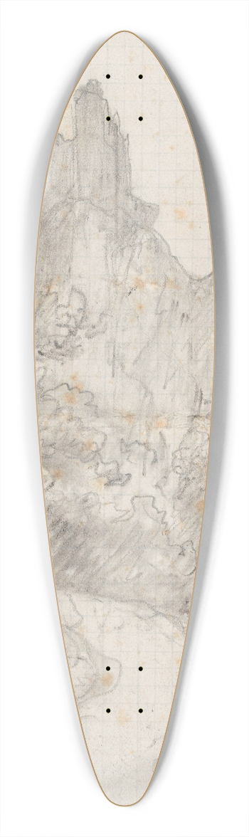Nicaise De Keyser - Landscape with a Ruin 39.3 inch art pintail longboard deck