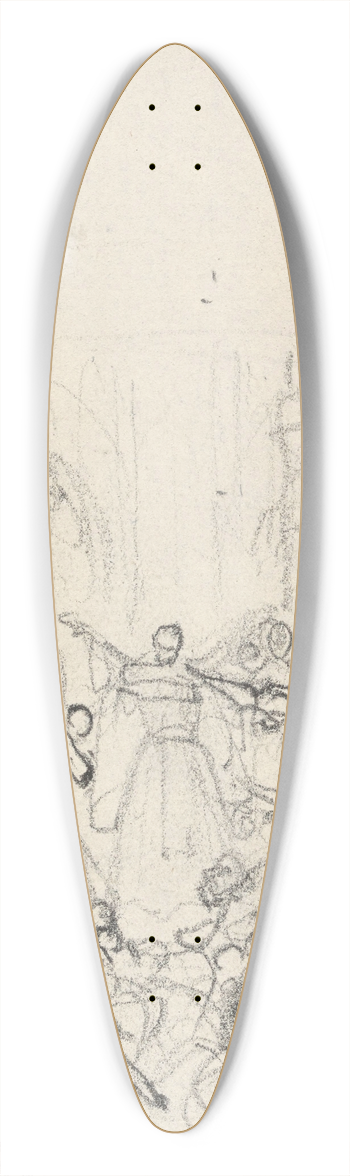 Nicaise De Keyser - Peter the Hermit Preeching the Crusade 39.3 inch art pintail longboard deck