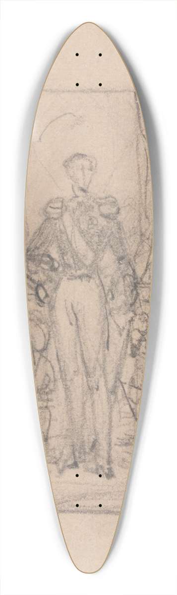 Nicaise De Keyser - Portrait of a Man 39.3 inch art pintail longboard deck