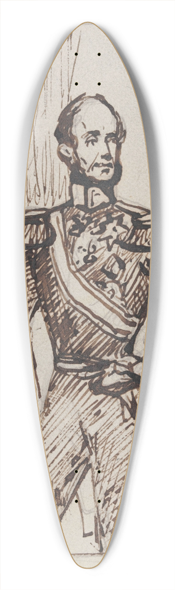 Nicaise De Keyser - Portrait of a Man 39.3 inch art pintail longboard deck