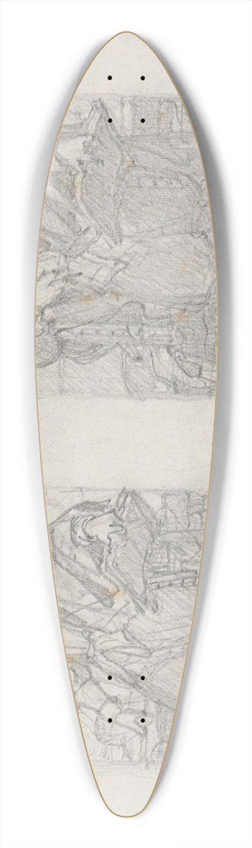 Nicaise De Keyser - Portrait of a Man 39.3 inch art pintail longboard deck