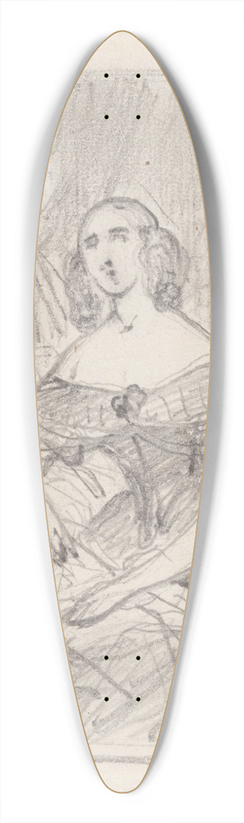 Nicaise De Keyser - Portrait of a Woman 39.3 inch art pintail longboard deck