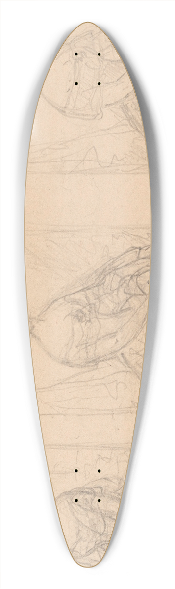 Nicaise De Keyser - Portrait of a Woman 39.3 inch art pintail longboard deck