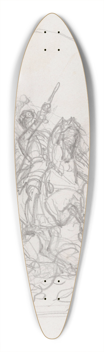 Nicaise De Keyser - Saint George Defeats the Dragon 39.3 inch art pintail longboard deck