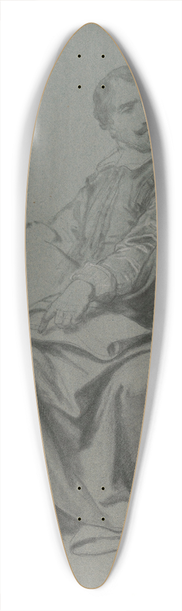 Nicaise De Keyser - The Engraver Pieter de Jode I 39.3 inch art pintail longboard deck