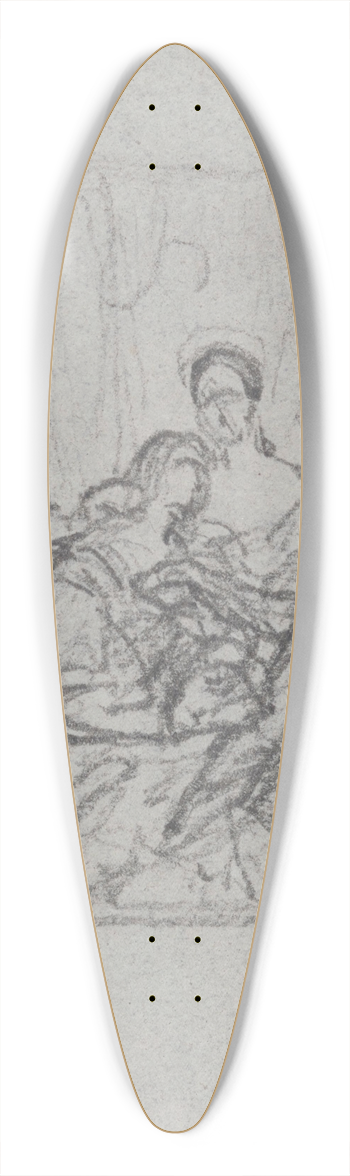 Nicaise De Keyser - The Painter Raphael and La Fornarina 39.3 inch art pintail longboard deck