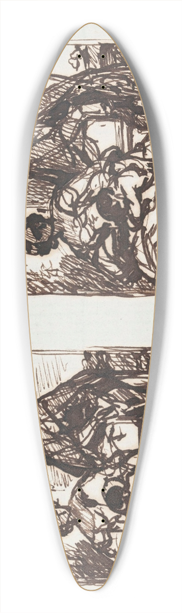 Nicaise De Keyser - Torquato Tasso, Dressed as a Shepard, Visits his Sister Cornelia in Sorrento 39.3 inch art pintail longboard deck