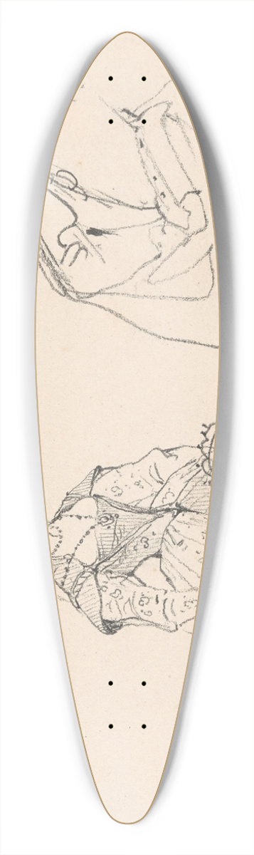 Nicaise De Keyser - Two Figures 39.3 inch art pintail longboard deck
