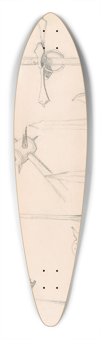 Nicaise De Keyser - Weapons 39.3 inch art pintail longboard deck